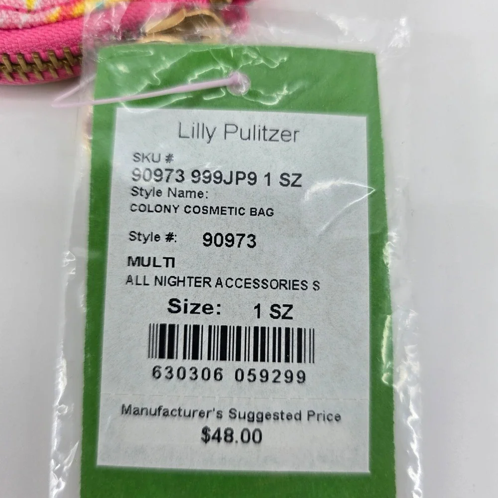 Lilly Pulitzer Colony Cosmetic Bag Womens Flamingo Paisley MSRP $48 NWT